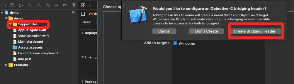 [Swift]在Swift项目中创建桥接头文件，Swift文件和Objective-C文件相互调用第1张