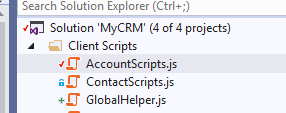 创建dynamics CRM client-side (十一) - 管理和关联所有的JS文件