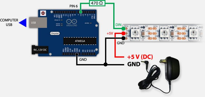 【雕爷学编程】Arduino动手做（60）---WS2812直条8位模块第12张