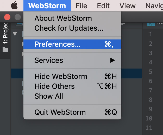 mac webstorm terminal move cursor