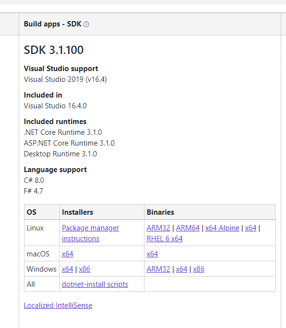  net sdk net core 3 1 net core 3 0 