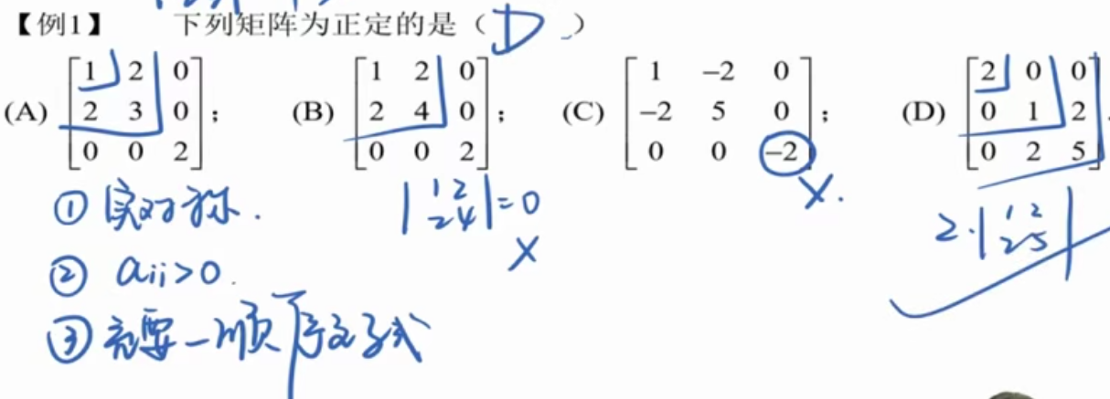 正定二次型和正定矩阵