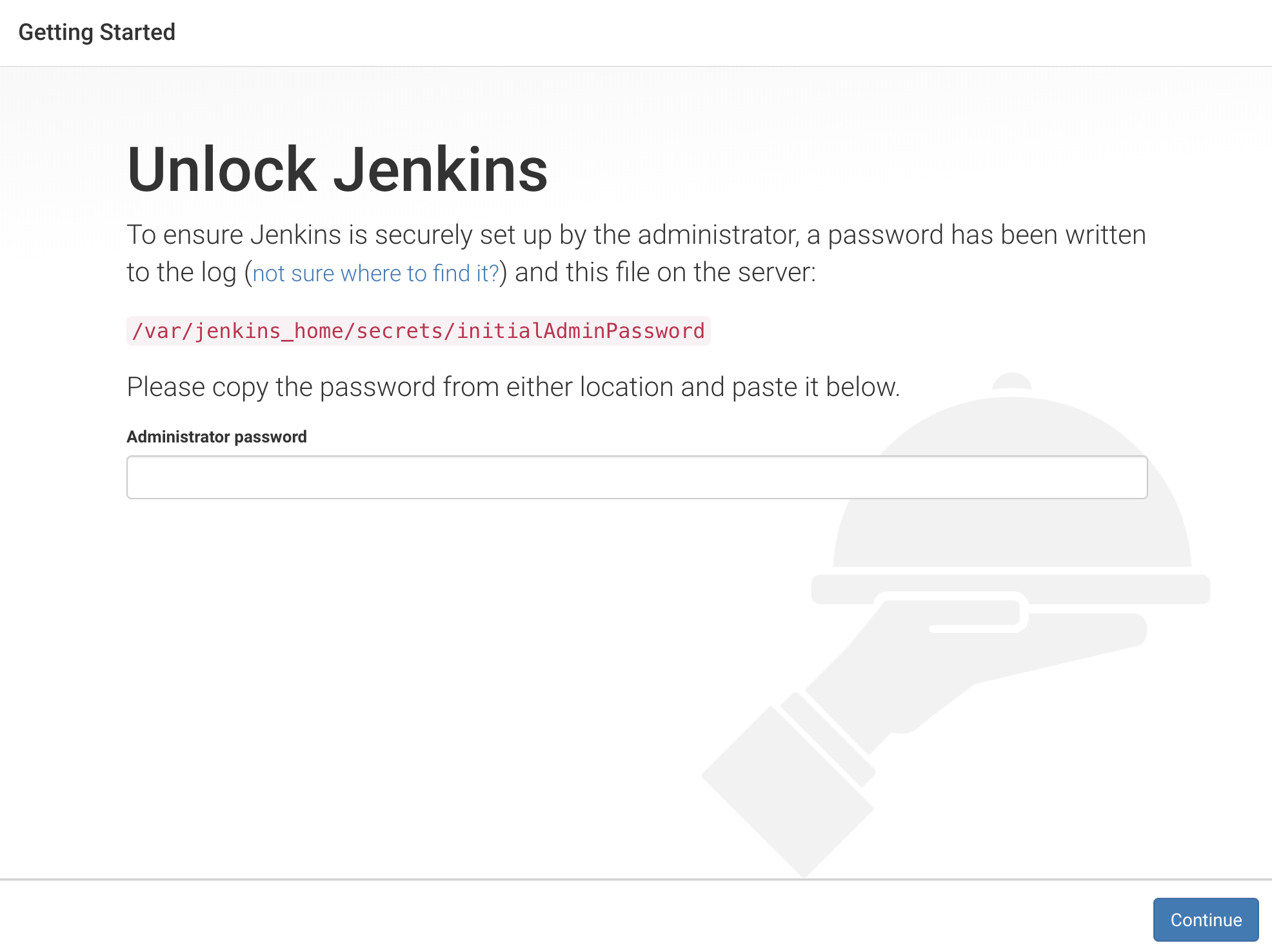 docker view Jenkins administrator password - Code World