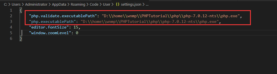 vscode php intelephense ignore error